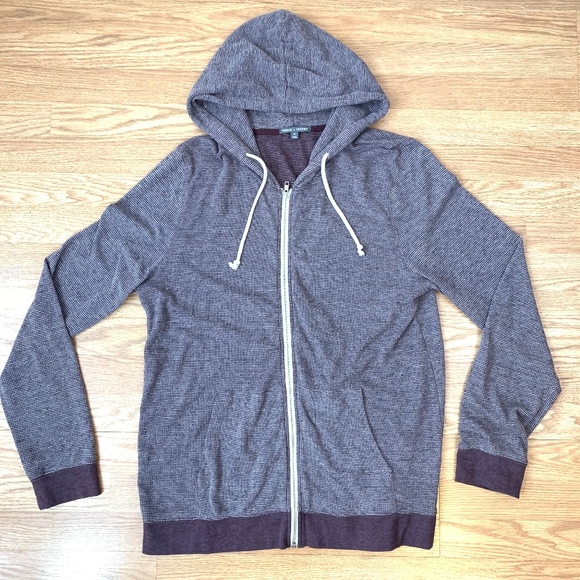 waffle zip up hoodie